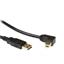 ACT USB2 Kabel A-B -  1,8 m Vinklet A-B USB Kabel Sort Vinklet B